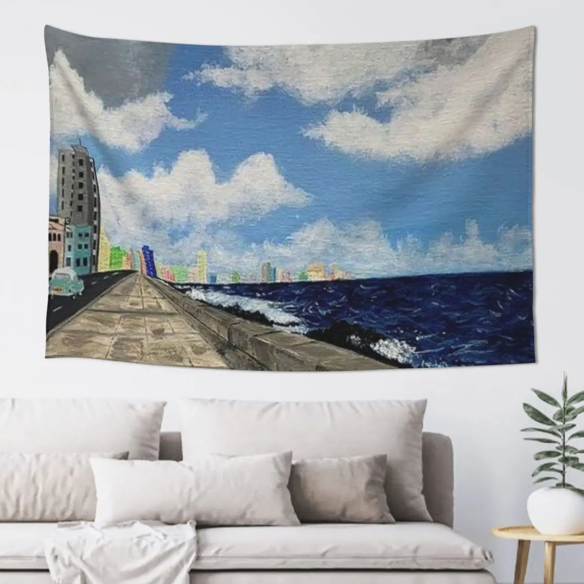 Малекон Хабана Куба Гобелен Аниме Декор Настенный