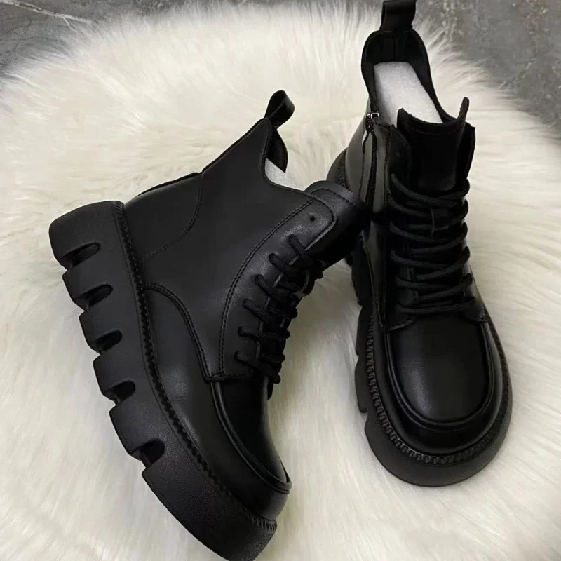 Ботинки женские зимние на толстом каблуке