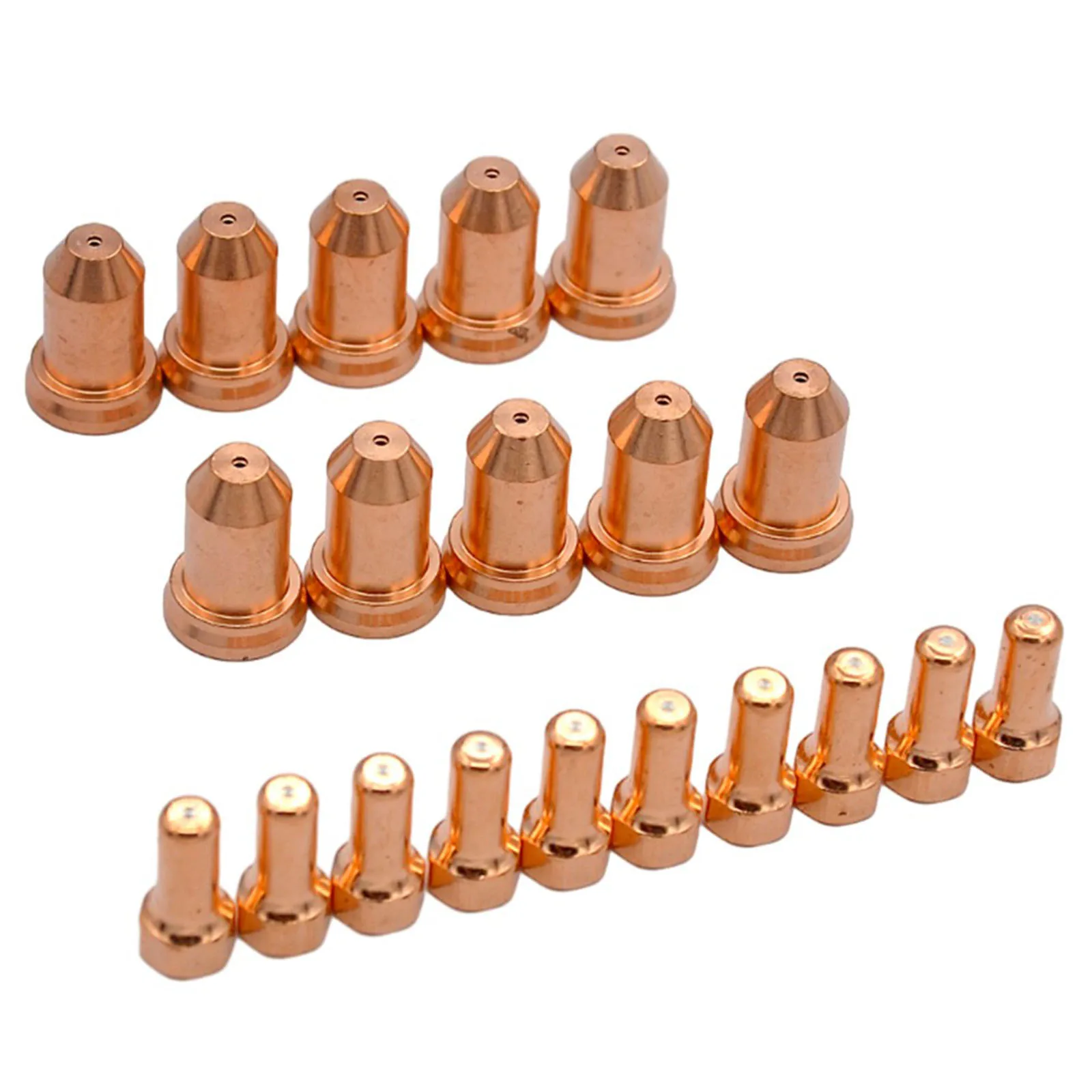 

Torch Electrode Kit Plasma Cutter Kits IPT-80 PT-80 PT80 1.3mm Tips 20Pcs 20pcs 52558 51311.13 Copper Fittings