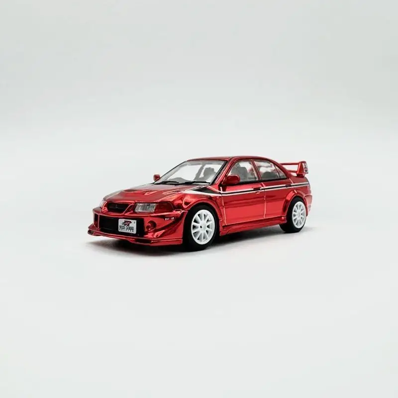 Фото XCARTOYS в наличии: Коллекционная модель автомобиля Mitsubishi EVO в масштабе 1:64, лимитированная серия Beijing Show, красный цвет с гальваническим покрытием, литой сплав. №3