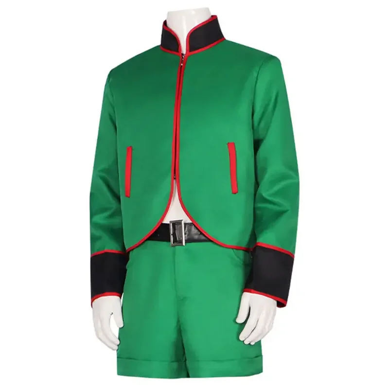 Gon Freecss Косплей Костюм Аниме Взрослые Мужские Рубашки Брюки Зеленые Костюмы