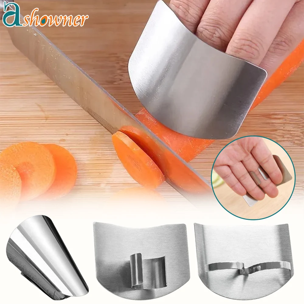 Stainless Steel Finger Protector Anti-cut Finger Guard Safe Vegetable Cutting Hand Protecter Kitchen Gadgets Kitchen Accessories