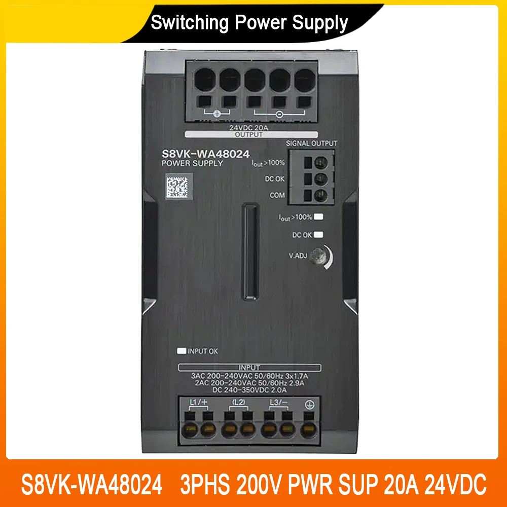

S8VK-WA48024 3PHS 200V PWR SUP 20A 24VDC For OMRON Switching Power Supply High Quality Fast Ship