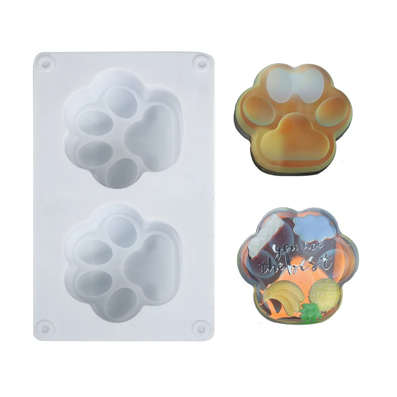 

Cat Paw Candle Mold Handmade Soap Making Silicone Mold Aromatherapy Candle DIY Crystal Epoxy Resin Gypsum Bag Pendent Mold