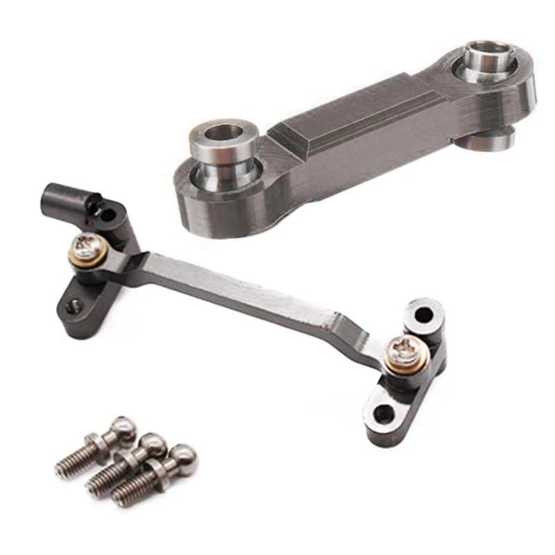 

1Set Servo Rudder Rod Metal For Wltoys A959-B & 1 Pcs Metal Upgrad Steering Cylinder Mounting Block For Wltoys A949 Grey