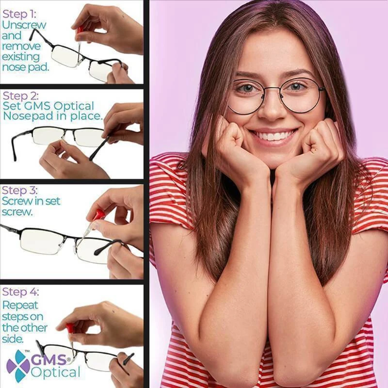 Носоупоры для очков Мягкие нескользящие 10 мягких силиконовых носоупоров