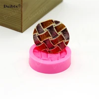 braided round ornaments keychain fudge cake cookies chocolate silicone baking moulds