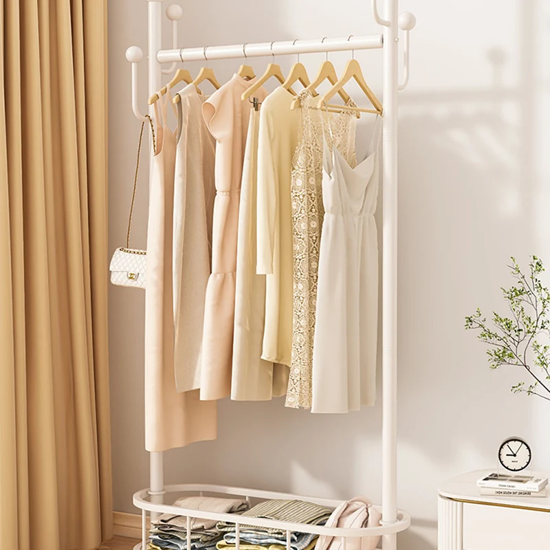

Wearing Foot Garment GarmentCoat Racks Hanging Rod Display Wood Shelf Coat Racks Cabinets Portable Colgadol De Pie Furniture