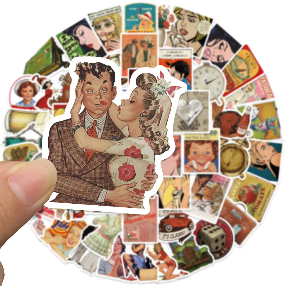 Рисунок 2 - Стикеры в стиле ретро с изображением девушек