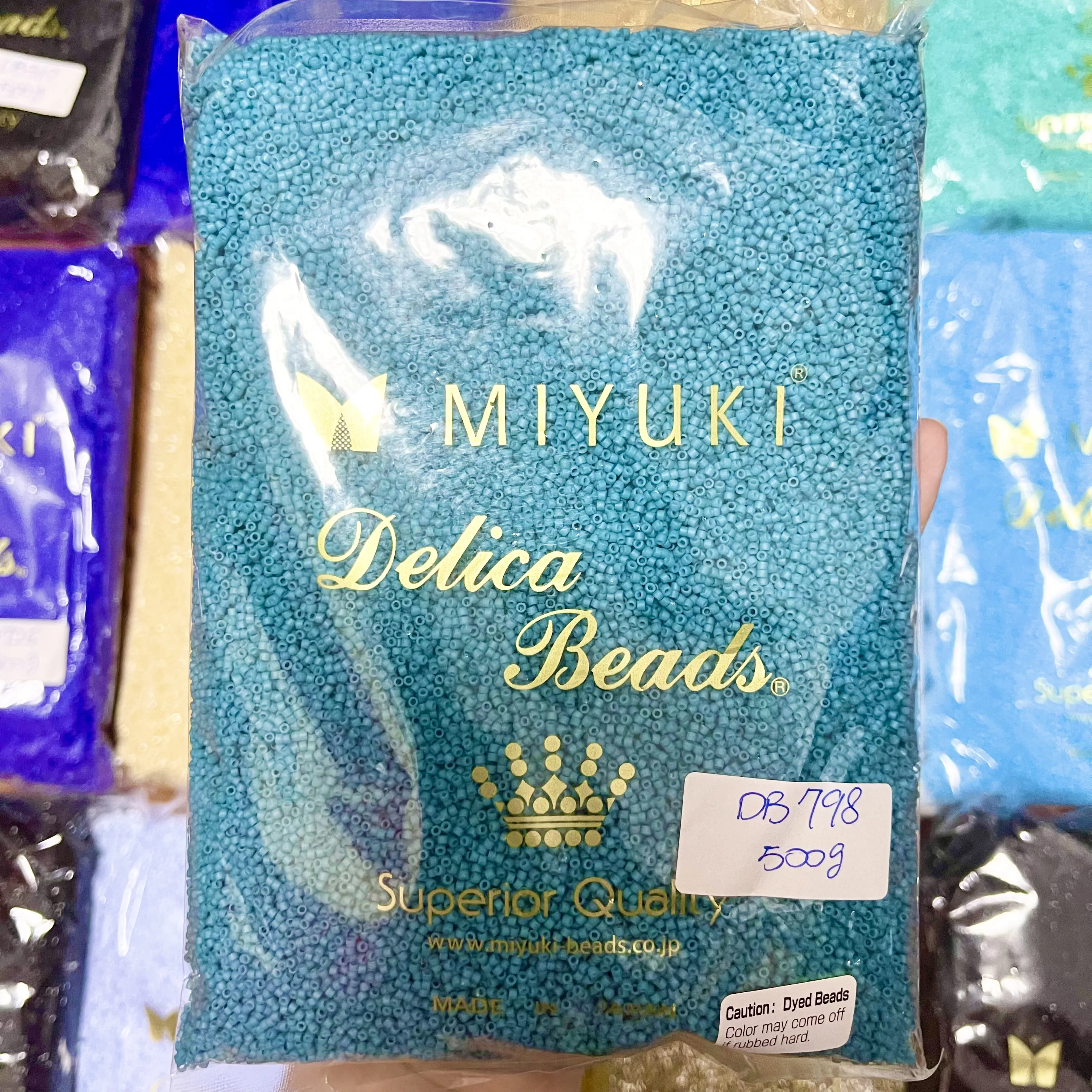 

Fairywoo New 500 Grams/Bag Miyuki Bead DB798 Bead Lake blue Bead For Lady Jewelry Kit DIY Bracelet Jewellery Bulk Wholesale Bead
