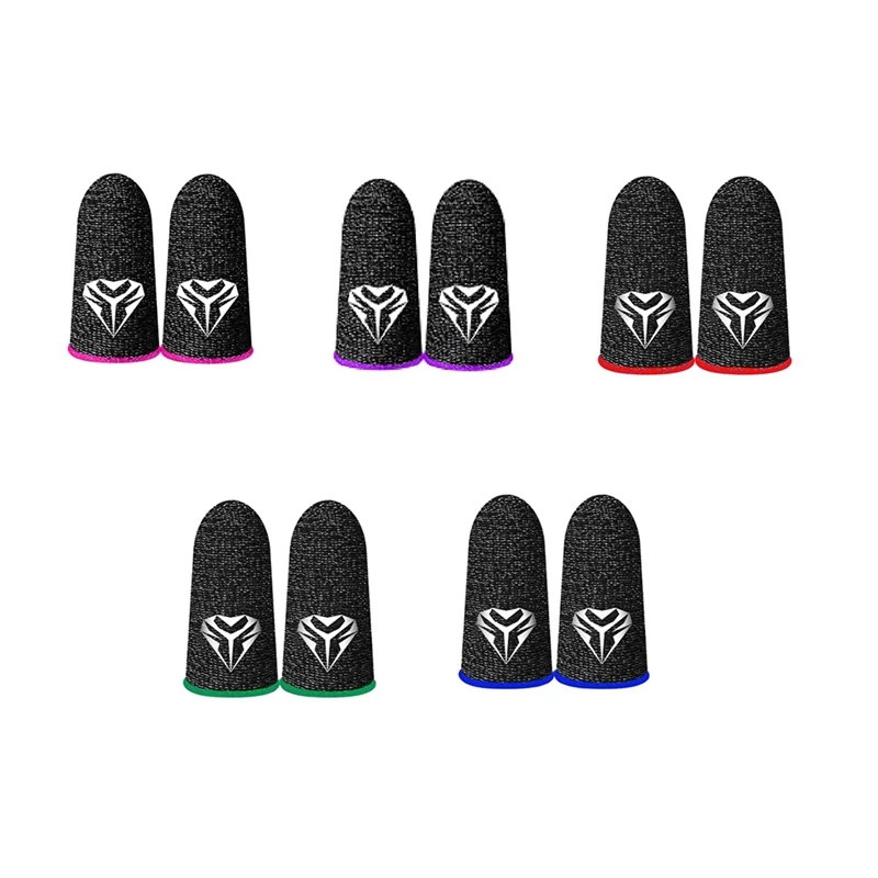 

10PCS Gaming Finger Superconducting Electric Fibre 28 Knitted Sleeve Breathable Fingertips for PUBG Mobile Games