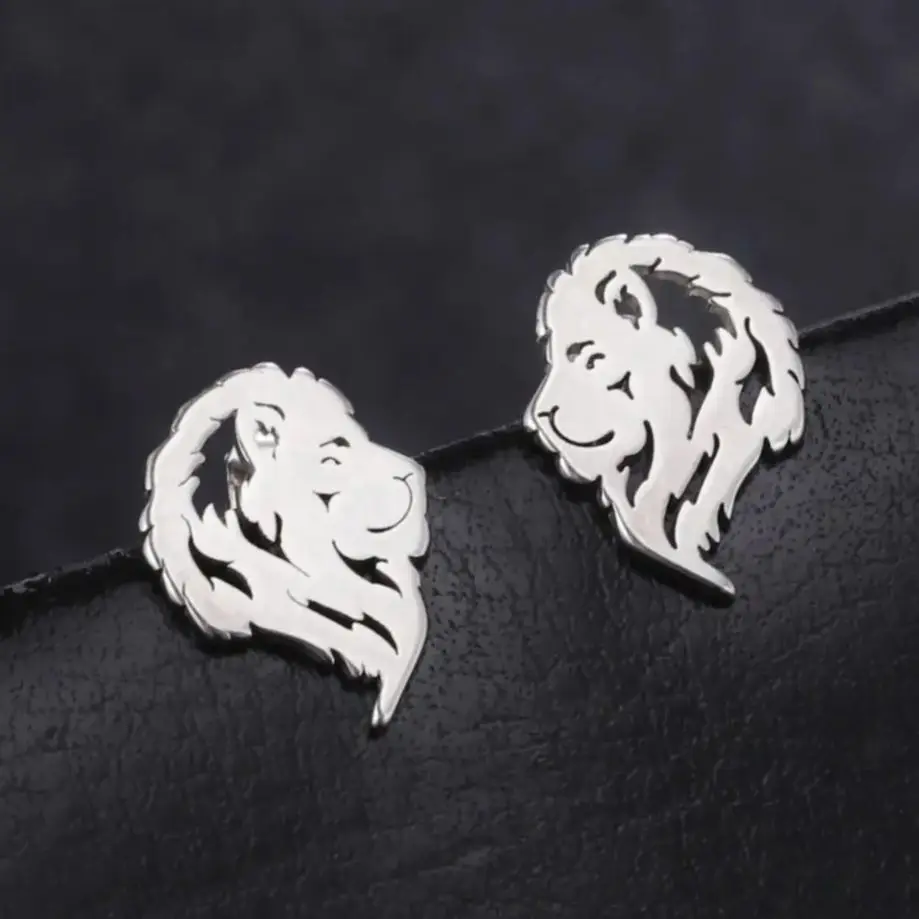 LIKGREAT изысканные серьги-гвоздики с животными из нержавеющей стали для женщин