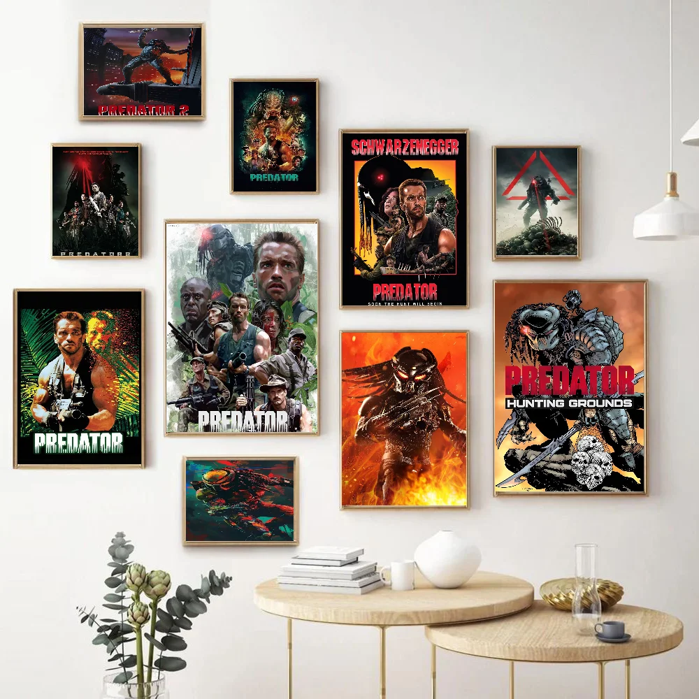 Хищник аниме постеры липкие водонепроницаемые бумажные наклейки кофейня бар