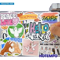 50pcs save world love and peace funny slogan waterproof sticker for kid phone laptop skateboard bike motorcycle car stickers toy