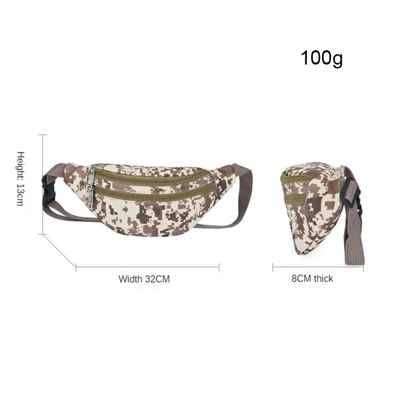 Wholesale Custom Print Fashion Travel Oxford crossbody bag outdoor sling Cellphone Camouflage Waist Bag Fanny Pack chest