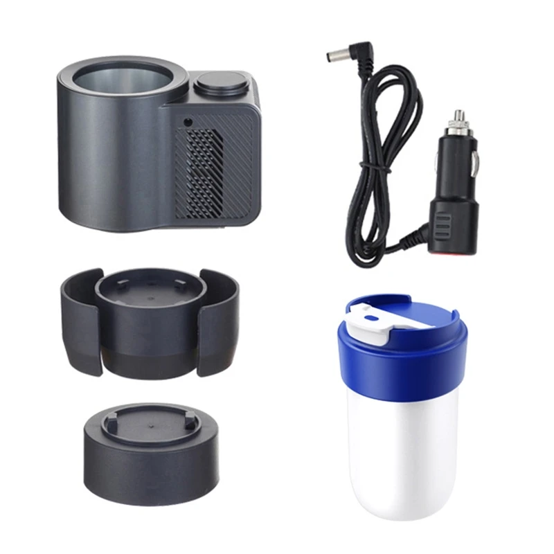 

12V Car Cup Holder Summer Cooler Drinks Heating Device Rapid Cooling Refrigeration Device In-vehicle R2LC