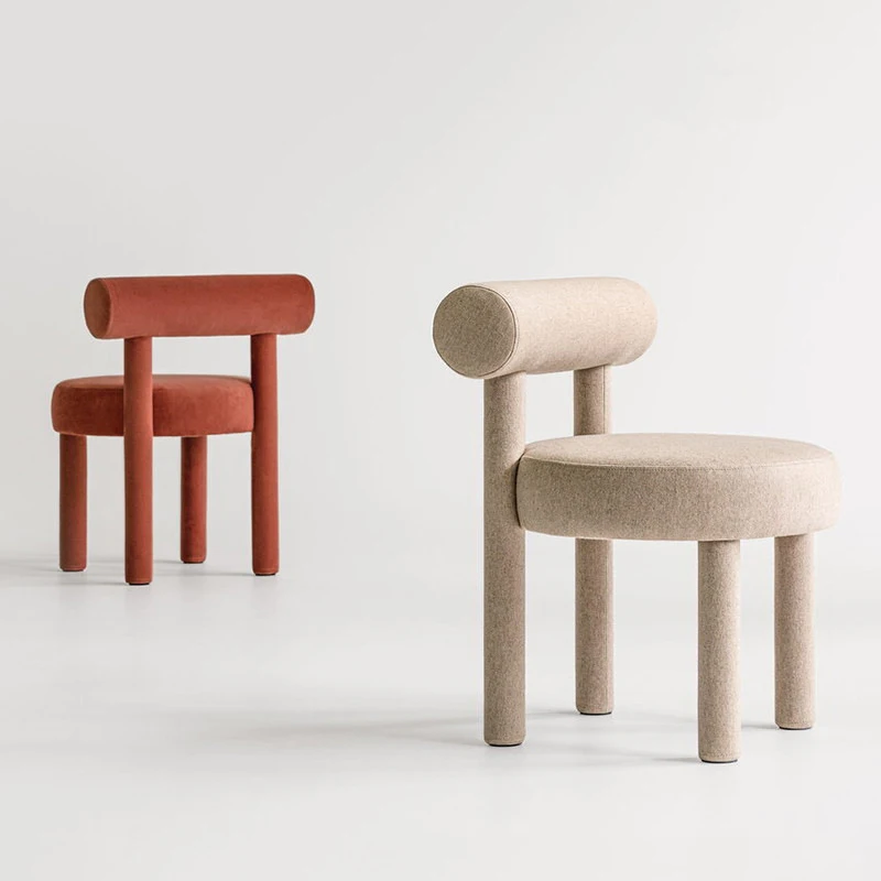 

Modern Simple Bedroom Dressing Table Makeup Stool Luxury Back Chair Hotel Lounge Chair Restaurant Soft Bag Back Chair