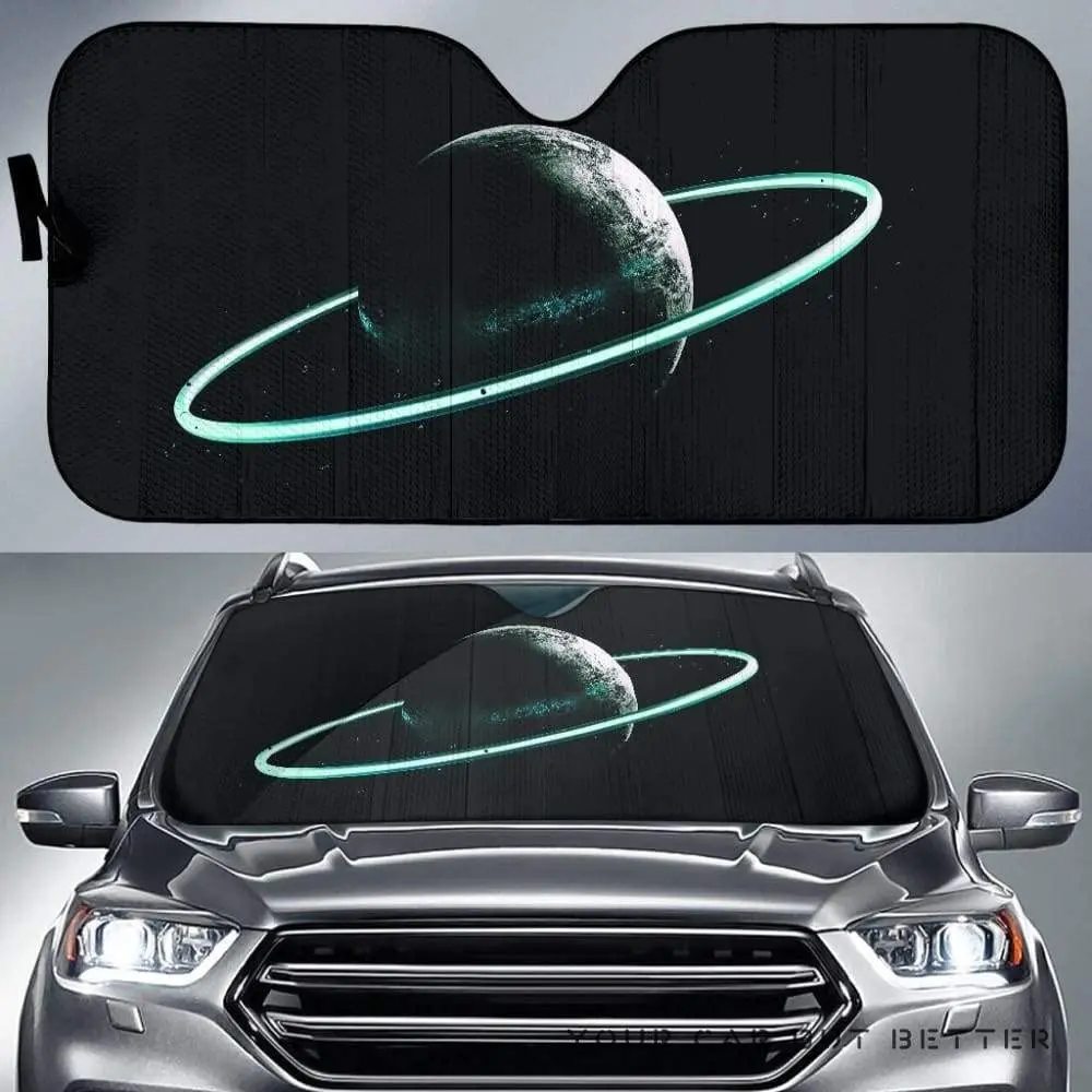 

Planet Circle Ring in Galaxy Car Sunshade, Windshield Visor for UV Sunscreen, Planet Circle Ring in Galaxy Window Shade
