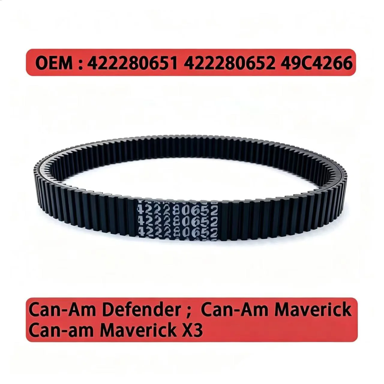 Фото Ремень вариатора (CVT) для Can-Am X3 Maverick X3 Max R RR 4x4 XMR XDS XRC XRS DS RS Turbo 900 422280652 422280651 49C4266 422280654 UTV №1