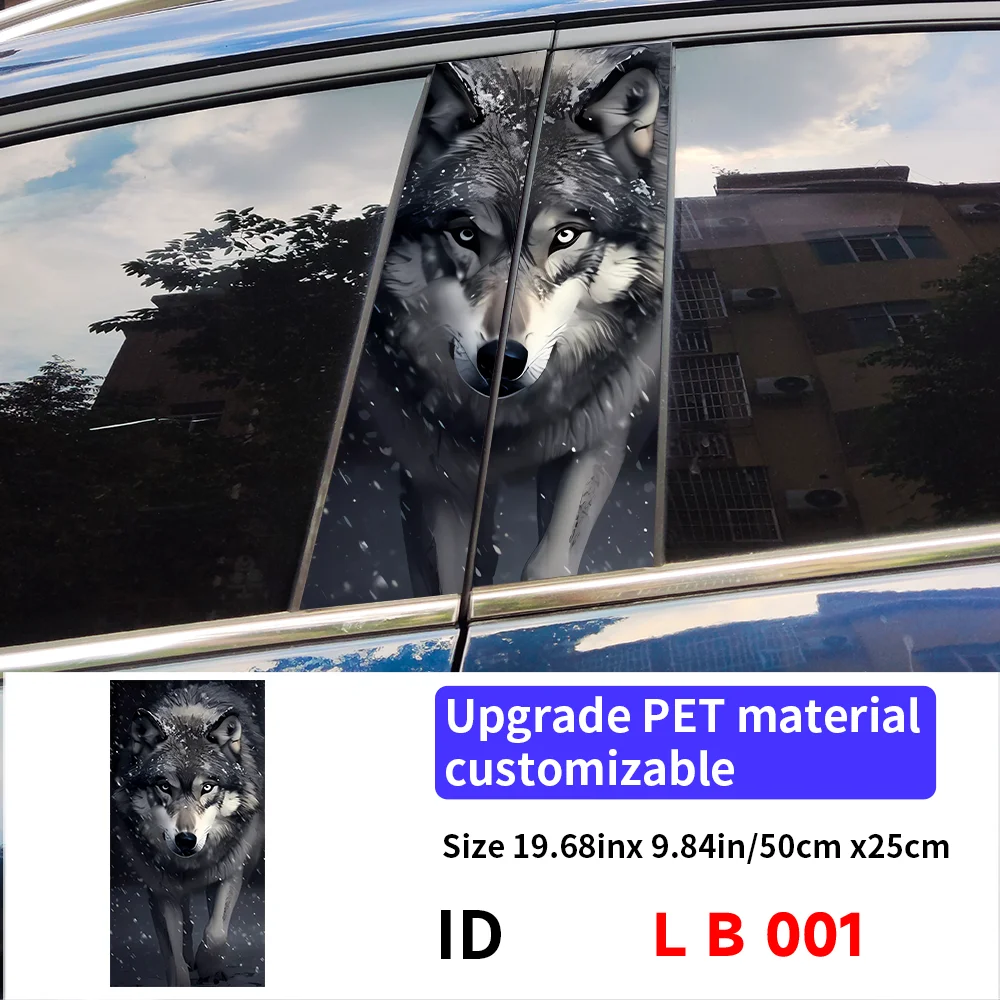 

Наклейки на автомобиль с волком, водонепроницаемые, сделай сам, авто, задняя стойка, защитное украшение, чехол, царапины, универсальные автомобильные наклейки, аксессуары