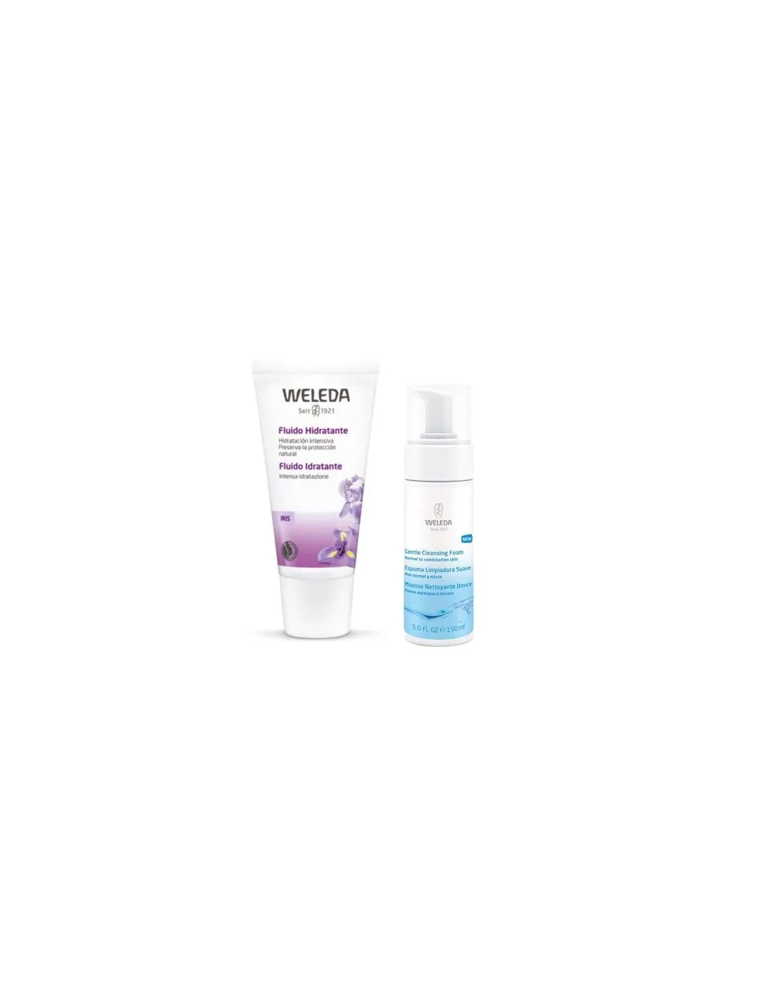 WELEDA PACK FLUIDO HIDRATANTE IRIS 30 мл + ESPUMA LIMPIADORA 150 мл hidratation Skin MIXTA