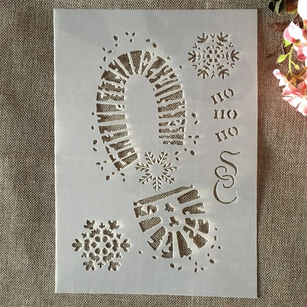 

A4 29cm Shoe Foot Print Snowflake DIY Layering Stencils Painting Scrapbook Coloring Embossing Album Decorative Template