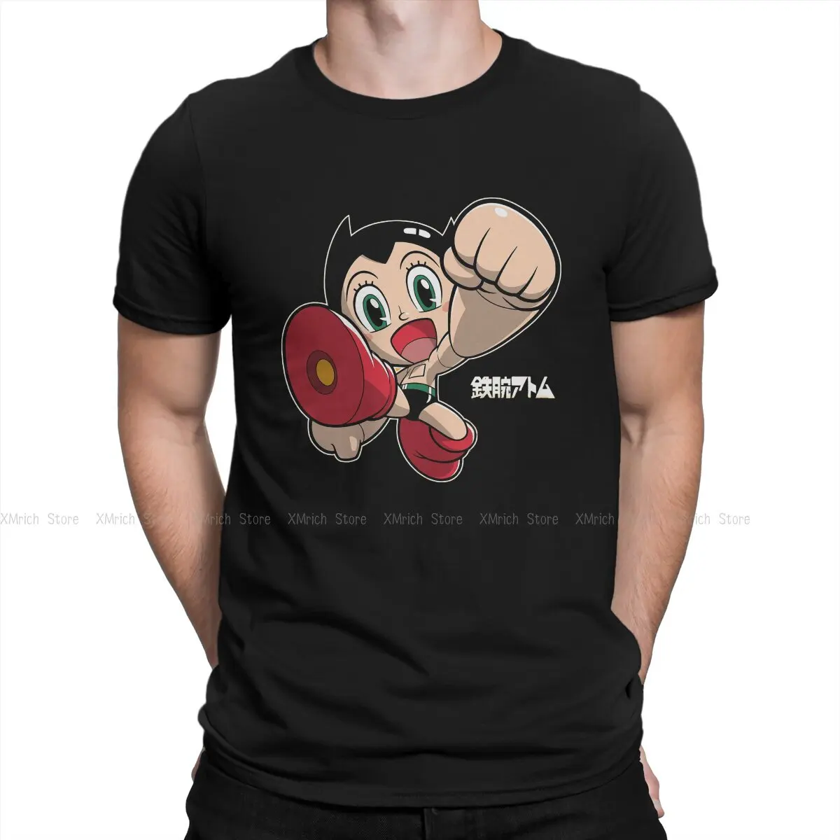 

Mighty Atom Astro Boy Tetsuwan Atomu Cartoons Anime Newest TShirt for Men Essential Round Collar Pure Cotton T Shirt Birthday