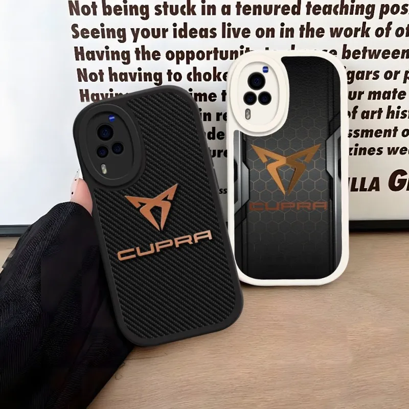 Cupra Phone Case For Vivo Y21 Y76 Y33 Y73 Y72 Y53 Y55 Y30 Y77 X80 X70 X60 IQOO 10 9 Lambskin Silicone Cover