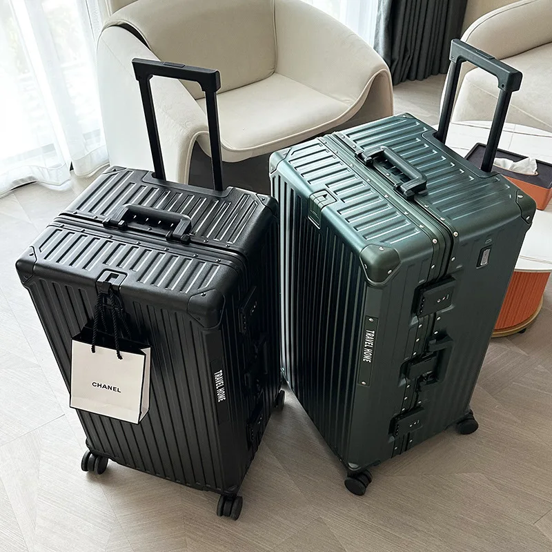 

Large Capacity Luggage Aluminum Frame Oversized Trolley Case plus-Sized Multi-Functional Suitcases Universal Wheel Password Bag
