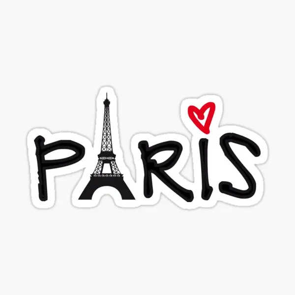 

Наклейки «Париж с Эйфелевой башней и красным сердцем», 5 шт.