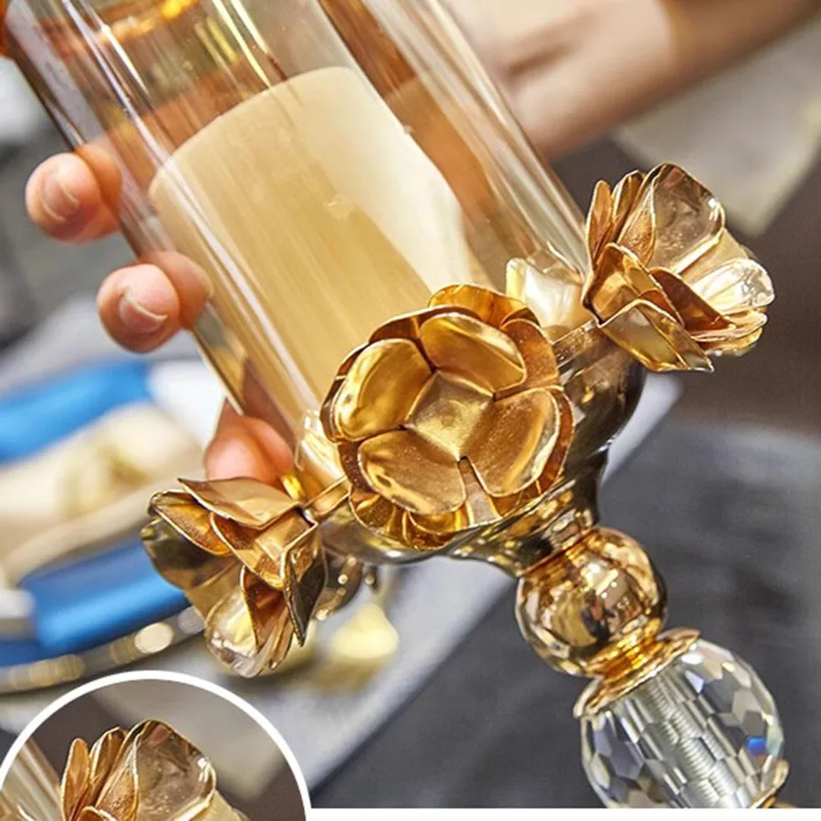 Свадебный подсвечник для улицы стойка хрустальный стеклянный декор стола