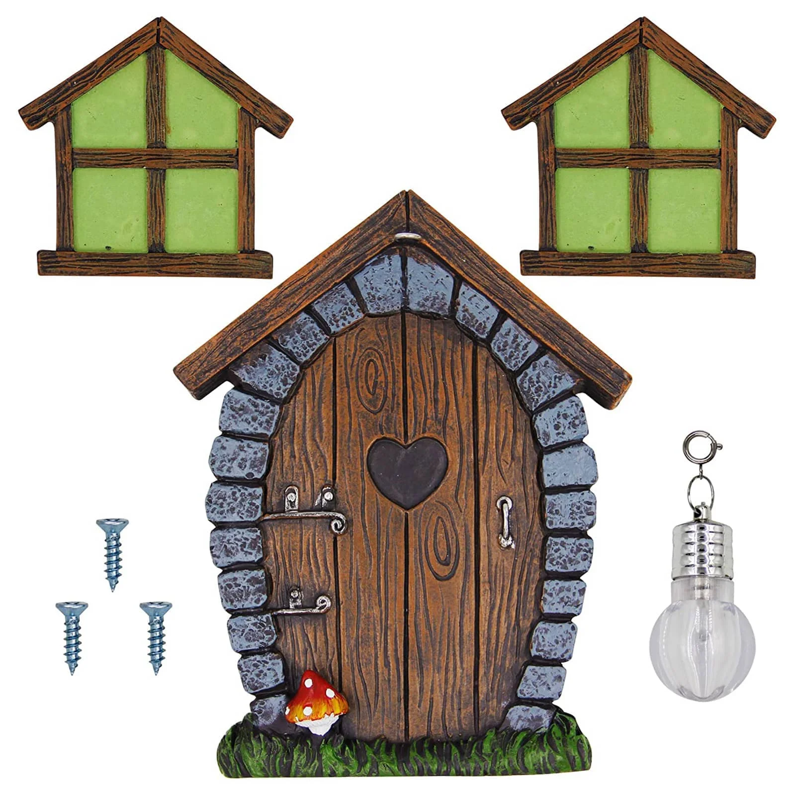 

Fairy Door For Trees Glow In Dark Fairies Door And Windows Garden Accessories Miniature Fairy Garden Decor Kit Tree Stump Decor