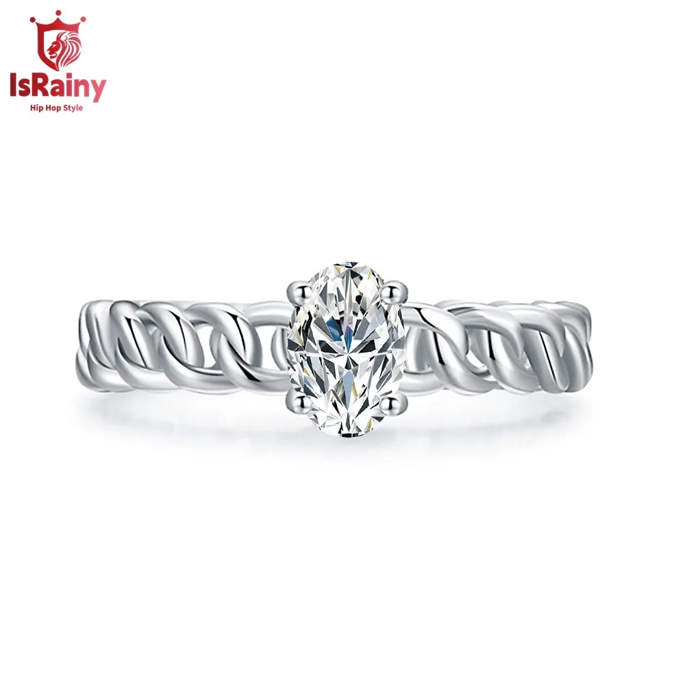 Женское кольцо из серебра 925 пробы 4 Х6 мм