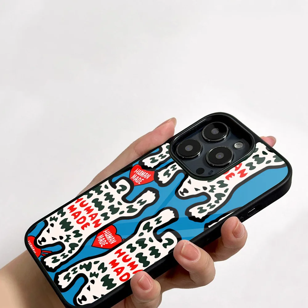 H-Human M-Made чехол для телефона Nigo IPhone 11 12 13 14 15 16 Plus Pro Max зеркальный акриловый из