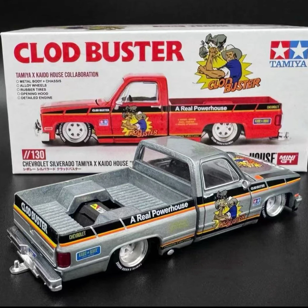 TSM KAIDO HOUSE MINIGT 1/64 KHMG130 silverado Orang Chase Vanish Модель автомобиля из литого под давлением