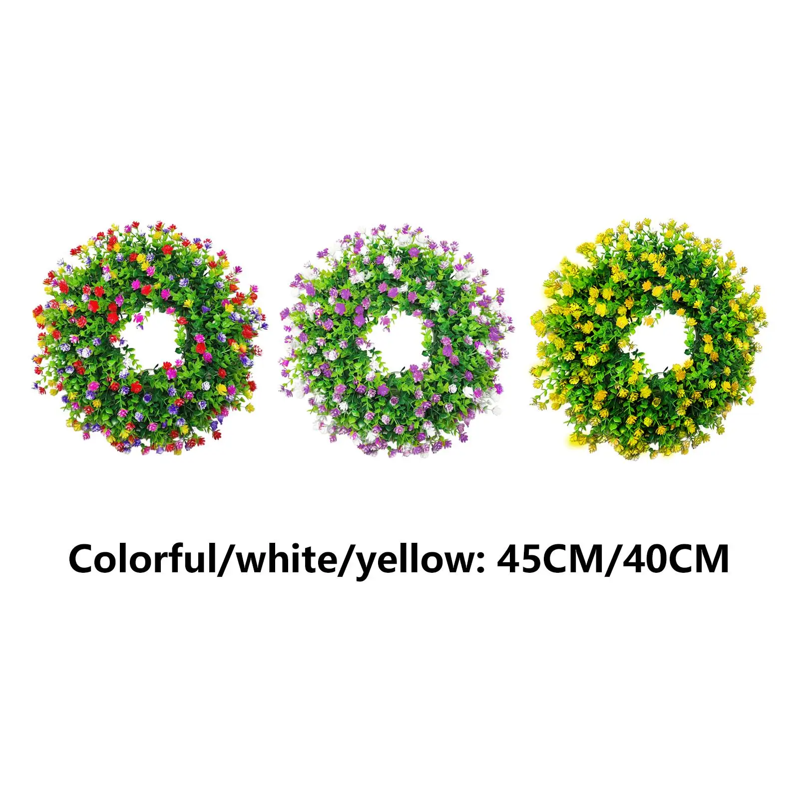 

Lifelike Farmhouse Cottage Wreath Artificial Flower Plants Living Room Party