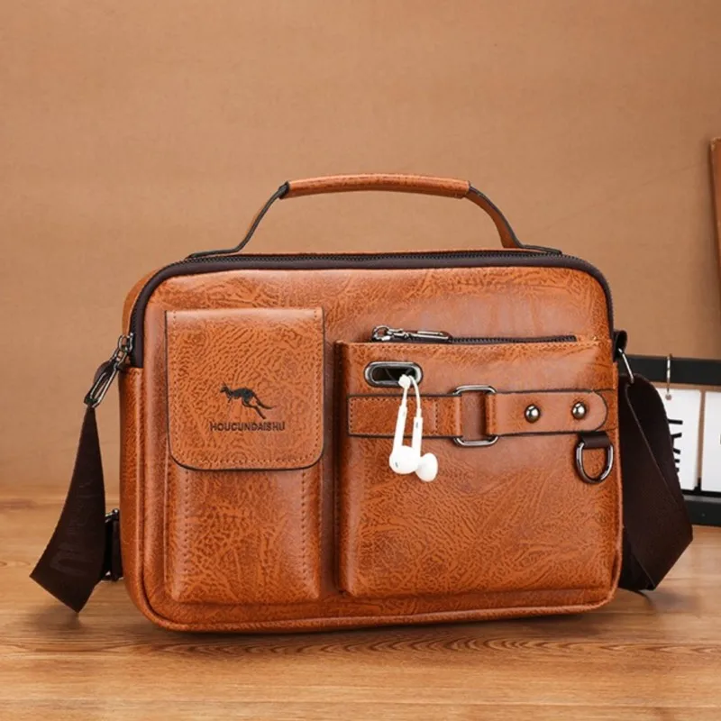 

Деловая сумка через плечо для мужчин, повседневный мессенджер, дизайнерская модная мужская сумочка, роскошный брендовый слинг на ремне