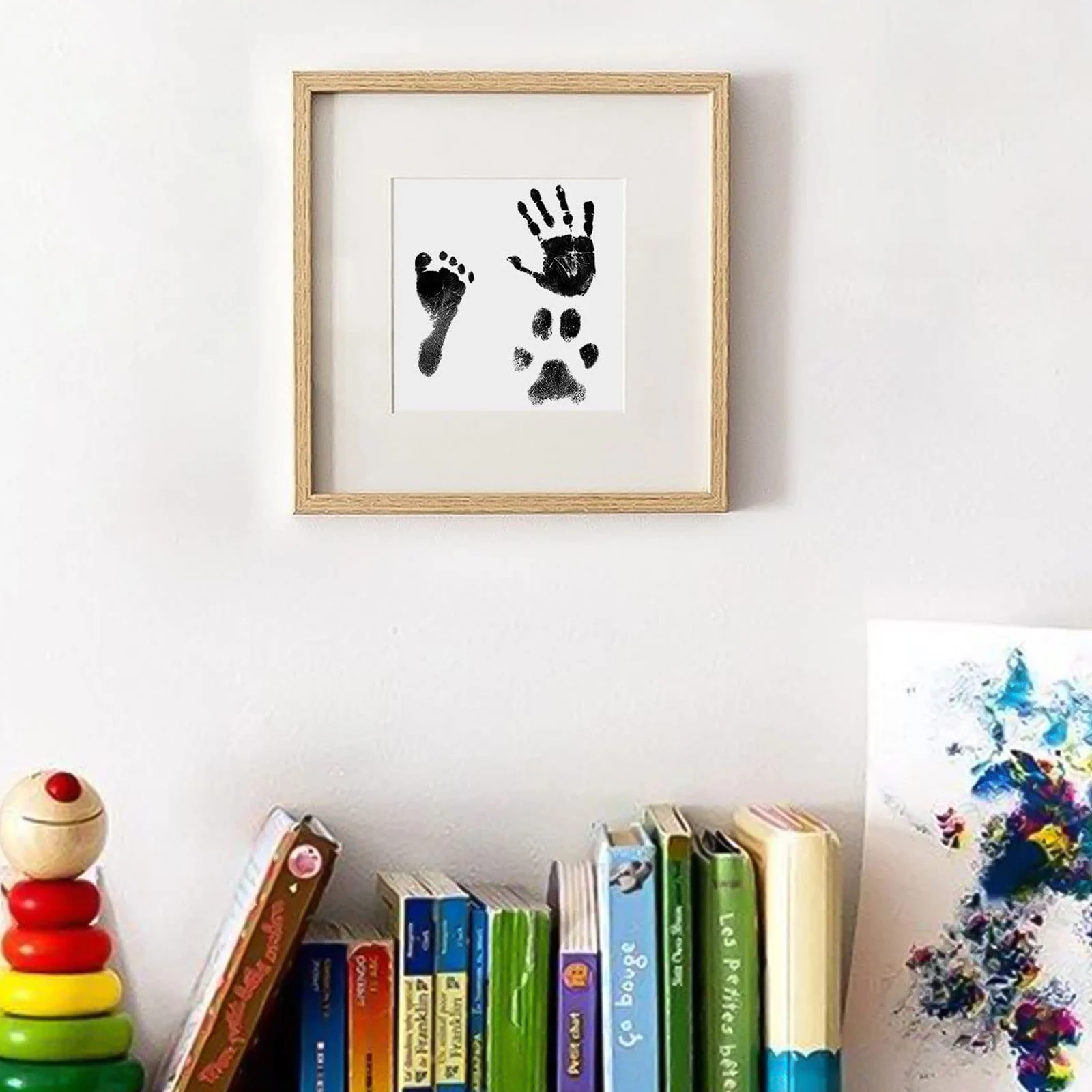 

Baby Footprints Safe Non-Toxic Handprint Footprint Imprint Ink Pads Kits For Babies Paw Print Infant Souvenirs For Newborn Baby