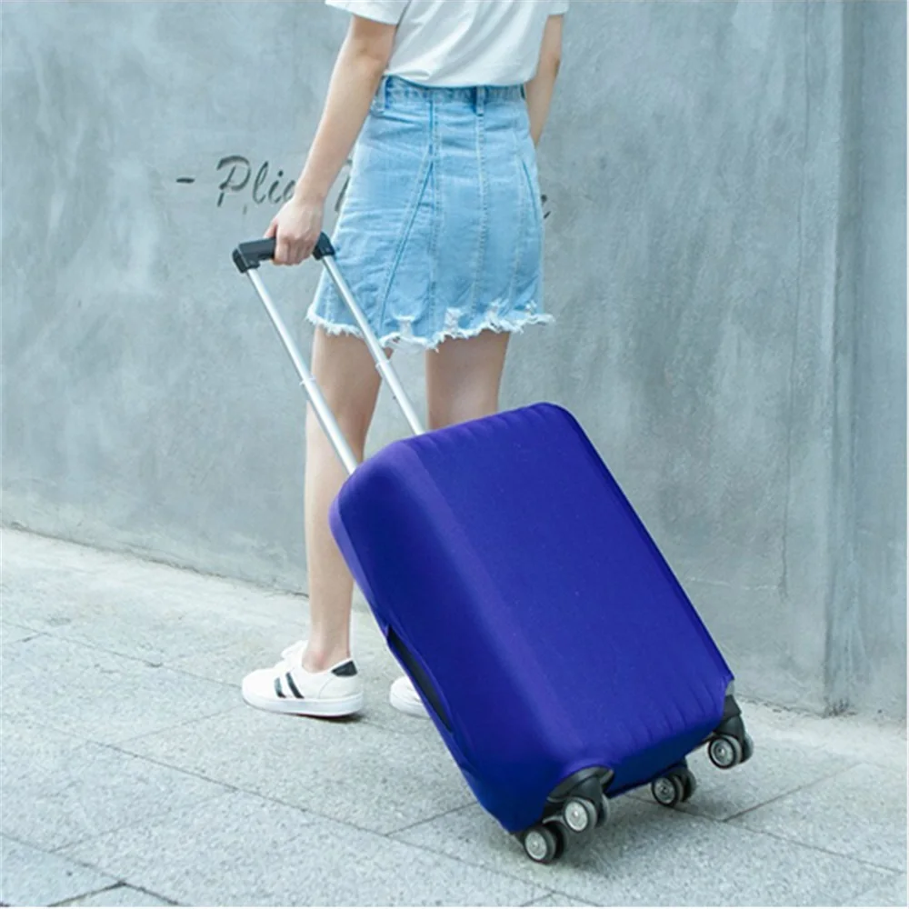 Travel Luggage Elastic Protectives Cover Dust-proof Thicken Trolley Covers for 18-32 Inch Suitcase Cases Engrave Image Pattern