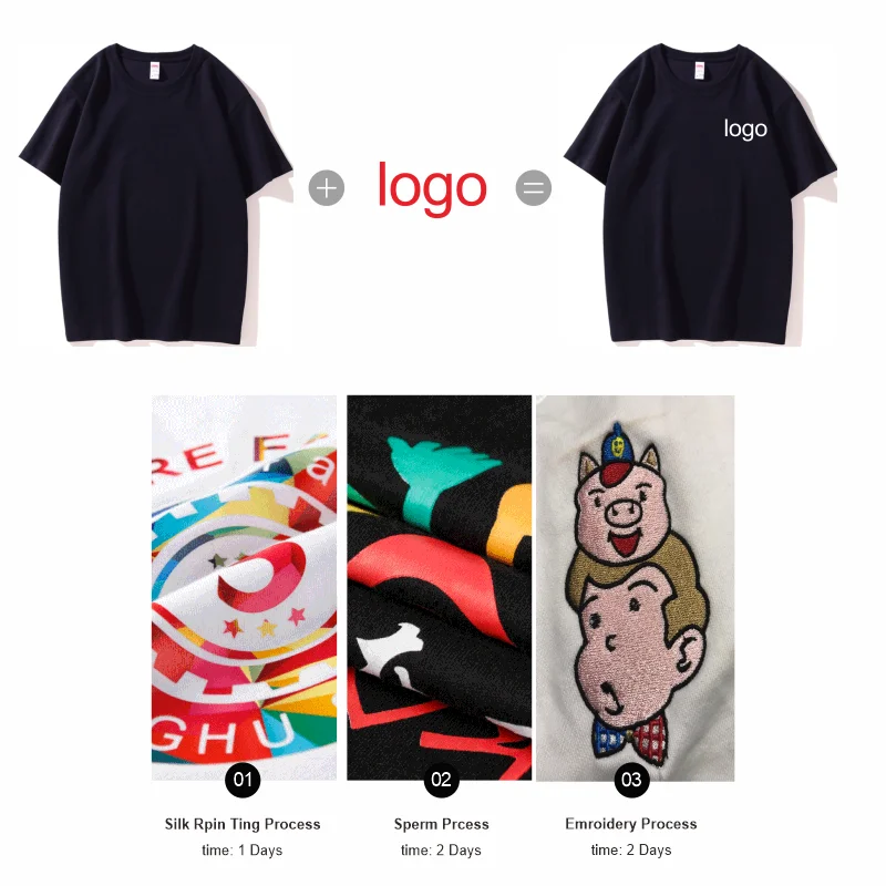 Футболка с вышивкой логотипа на лето 11 цветов |