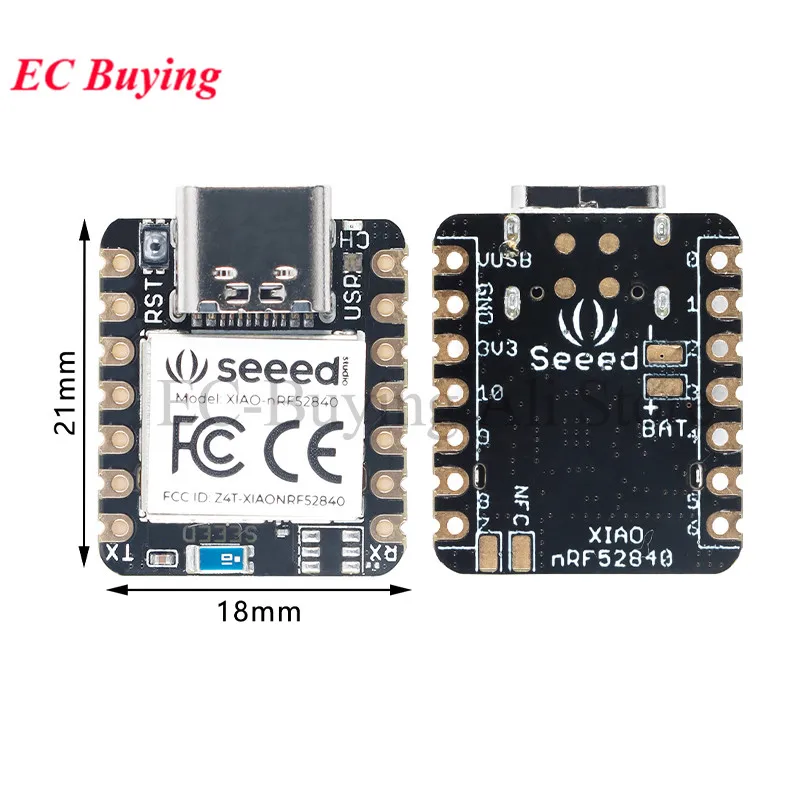 Модуль макетной платы seeeduino XIAO совместимый с Bluetooth BLE 5 0 nRF52840 SENSE для