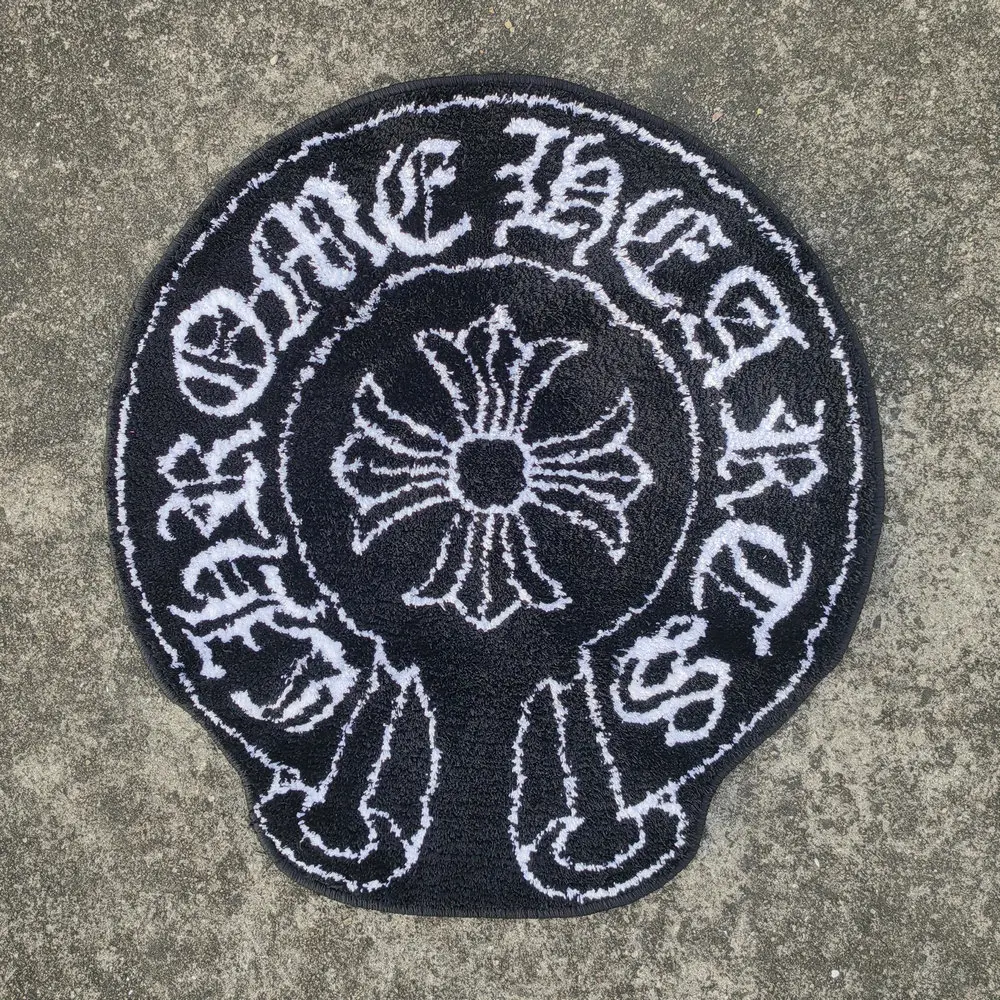 Черно-белый креативный ковер тафтинговый ручной работы удобные мягкие плюшевые