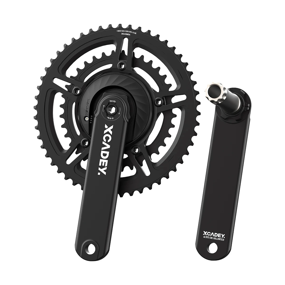 Фото Для нового XCADEY Crank Set Power Meter Crank Set 104BCD-4S 110BCD-4S 4H 5H 50-34T 144BCD Hollowtech дорожный MTB велосипед №1