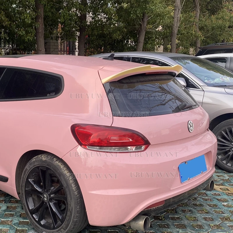 

For Scirocco Glossy Black and Carbon Fiber color Rear Roof Lip Wing Spoiler For Volkswagen VW Scirocco 2009 - 2013 (Not for R)