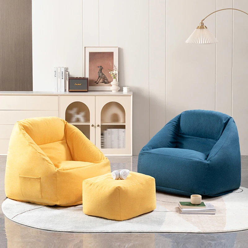 

Ergonomic Single Bean Bag Sofa Minimalista Comfortable Italian Style Zipper Bean Bag Sofas Quilted Relax Divani Divani Furniture
