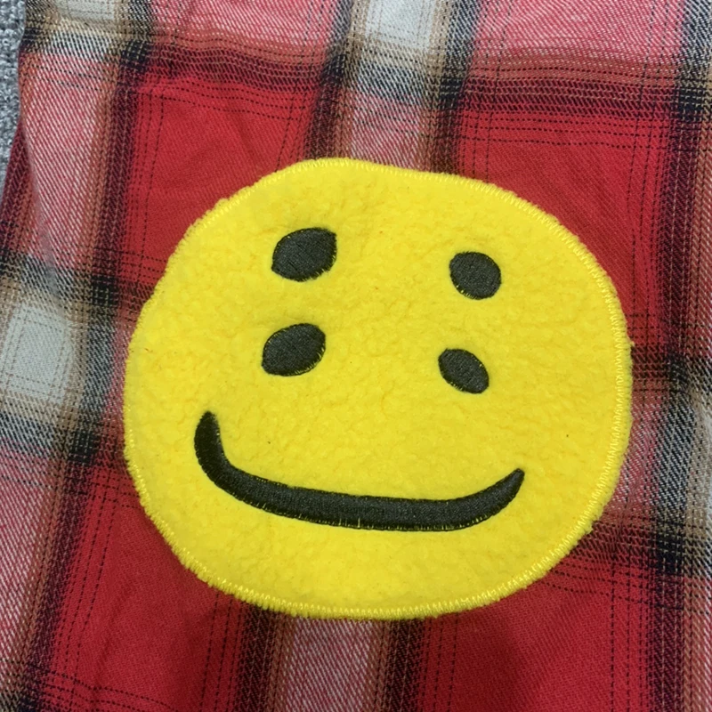 High Quality Men Women 1:1 CPFM.XYZ Check Shirt Red Plaid Shirts Street All-match Youth Popular Lapel |