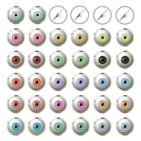 julie wang 10pcs 8 30mm human eye buttons glass round pupil cabochons white k base toy doll eyeball jewelry making accessory