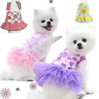 Кружевное шифоновое платье для маленьких собак, модное платье для вечеринки, дня рождения, свадьбы, Милый Летний костюм для собак