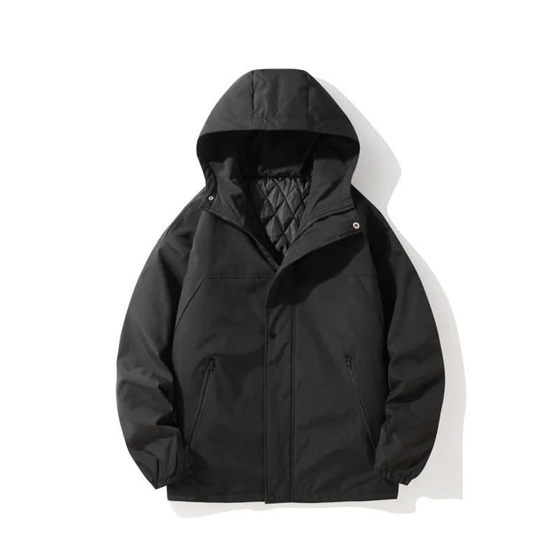 Winter Jacket Men Warm Fashion Casual Thicken Jacket Men Streetwear Korean Loose Thick Hooded Short Coat Mens Parker M-5XL