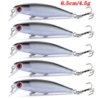 Рыболовная приманка, 1 шт., 6,5 см4,5 г, искусственная приманка с объемными глазами, пластиковая жесткая приманка, рыба, искусственные джиг-воблеры, приманка для рыбалки